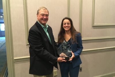 Attorney Danielle Justo presented Special Merritt Award by Habitat for Humanity Figure