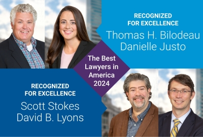 Attorneys Thomas Bilodeau, Scott Stokes, Danielle Justo, and David Lyons Recognized by Best Lawyers Figure