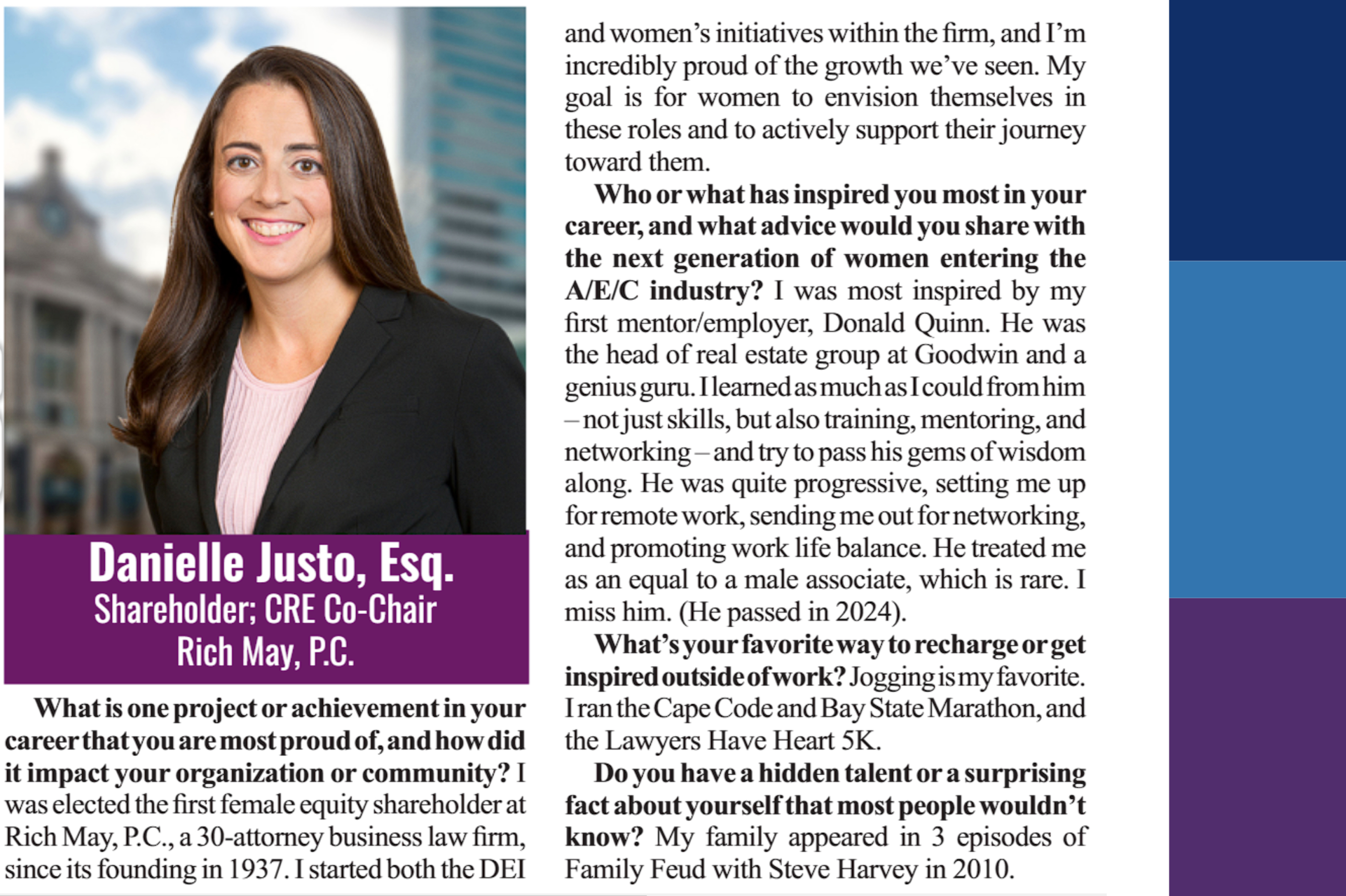Danielle Riches Danielle Justo Featured in NEREJ’s 2025 Women in Construction Spotlight ...