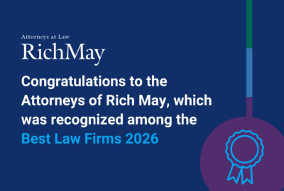 Rich May, P.C. Recognized on 2026 “Best Law Firms” List by Best Lawyers® Figure