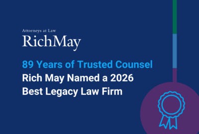 Rich May Recognized as a 2026 Best Legacy Law Firm by Massachusetts Lawyers Weekly Figure